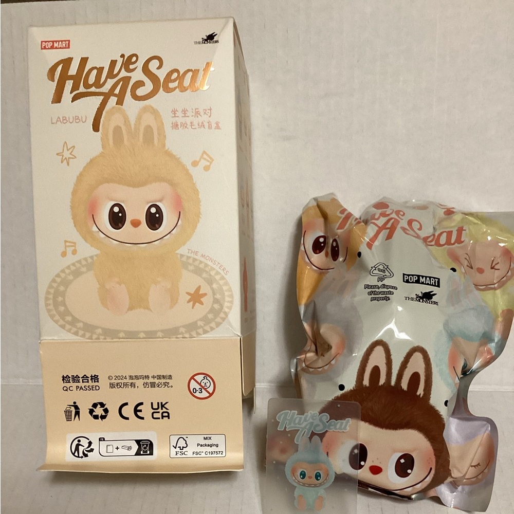 Pop Mart LABUBU Have A Seat Doll - QuQu, 100% authentic